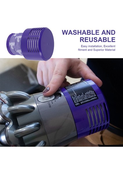 Yıkanabilir Filtre Hepa Ünitesi V10 SV12 Cyclone Animal Absolute Total Clean Elektrikli Süpürge Filtreleri Yedek Parçaları A (Yurt Dışından) indirimleri