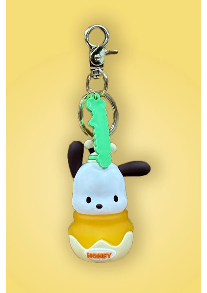 Sanrio Lisanslı Arı Serisi Işıklı Anahtarlık - Pochacco