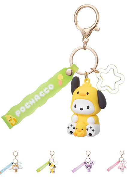 Sanrio Lisanslı Sevimli Hayvan Serisi Anahtarlık - Cinnamoroll - Kuromi - My Melody - Pochacco fiyatları