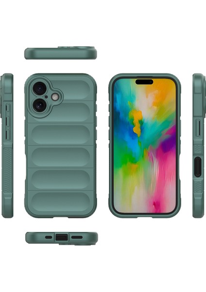 iPhone 16 Uyumlu Kılıf Etnik Optimum Mat Kamera Korumalı Silikon Yeşil fiyatları