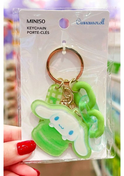 Sanrio Lisanslı Makaron Figürlü Akrilik Anahtarlık - Cinnamoroll modelleri