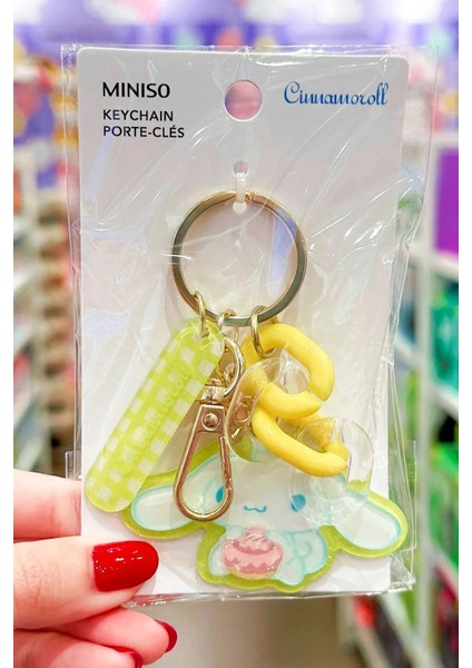 Sanrio Lisanslı Makaron Figürlü Akrilik Anahtarlık - Cinnamoroll fırsatları