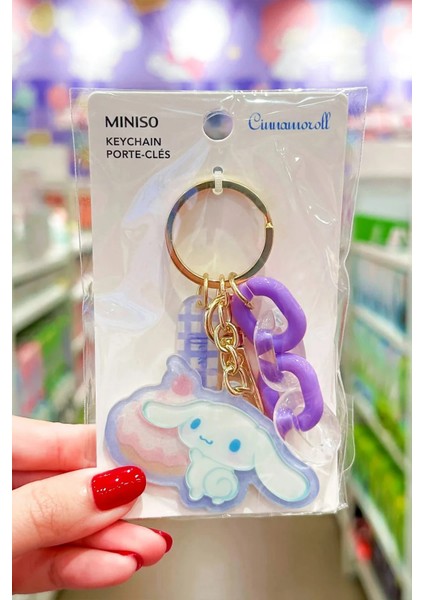 Sanrio Lisanslı Makaron Figürlü Akrilik Anahtarlık - Cinnamoroll indirimleri