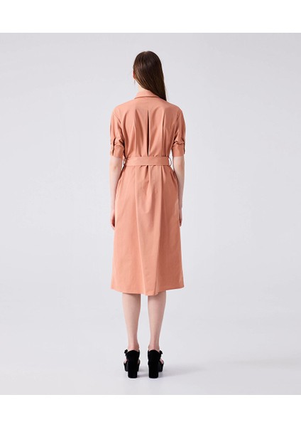 Kuşaklı Gömlek Yaka Elbise MW6240002108DE2 fırsatları
