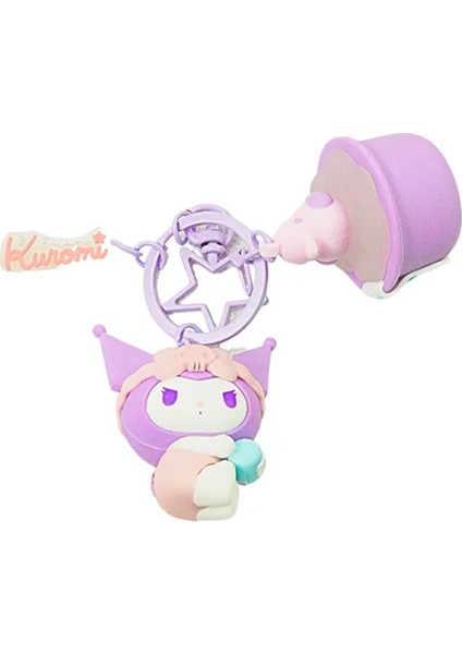 Sanrio Lisanslı Banyo Serisi Işıklı Anahtarlık - Kuromi modelleri
