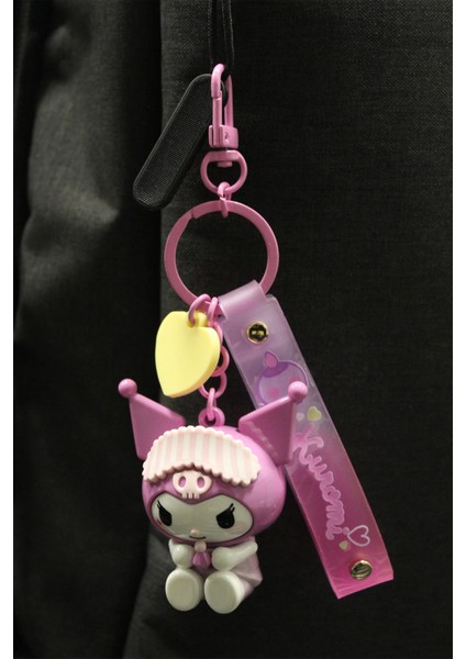 Sanrio Lisanslı Kuromi Figürlü Anahtarlık