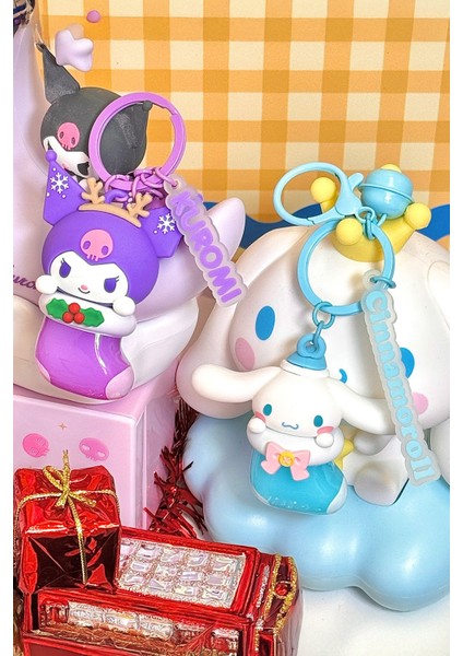 Sanrio Lisanslı Kış Serisi Işıklı Anahtarlık - Cinnamoroll modelleri