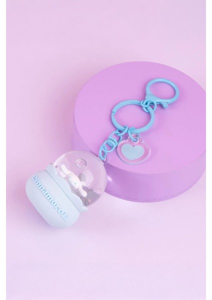 Sanrio Lisanslı Cinnamoroll Kristal Top Sıvı Anahtarlık