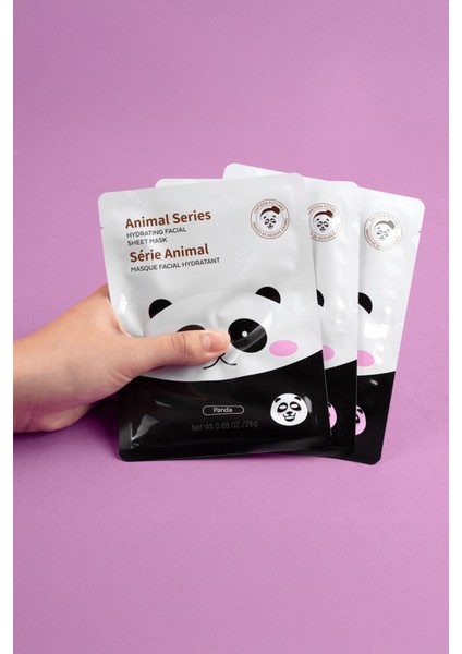 Hayvan Koleksiyonu Kağıt Yüz Maskesi - Panda