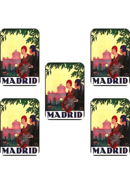 Buzdolabı Magneti - 5 Adet Ispanya Madrid Magneti