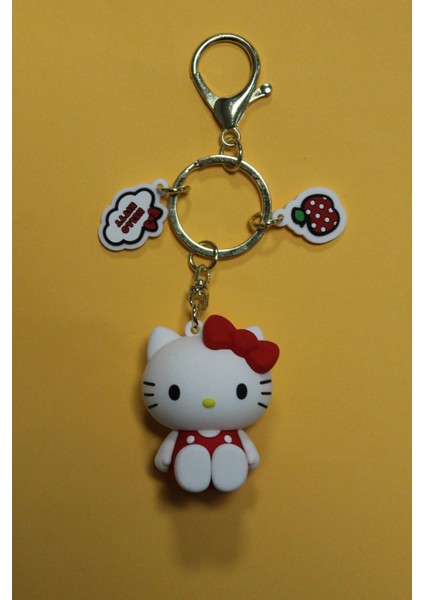 Hello Kitty Lisanslı Elma Koleksiyonu Pvc Anahtarlık