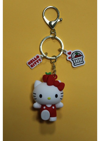Hello Kitty Lisanslı Elma Koleksiyonu Pvc Anahtarlık