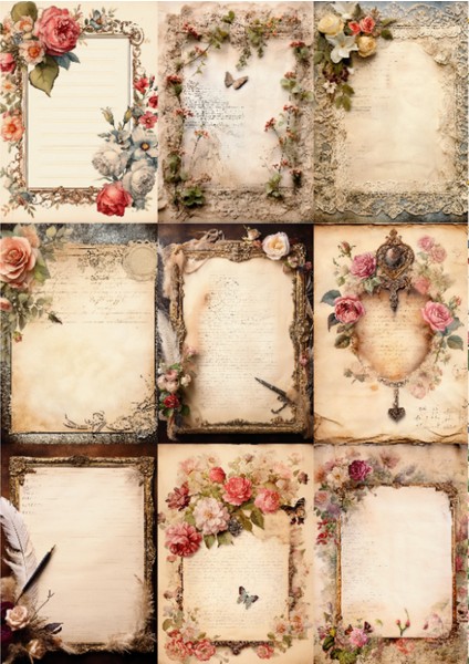 18ADET 10X14CM Mektup Kağıdı Tarz Vintage Eskitme Scrapbook Kağıdı Bullet Journal Ajanda Için Uygun