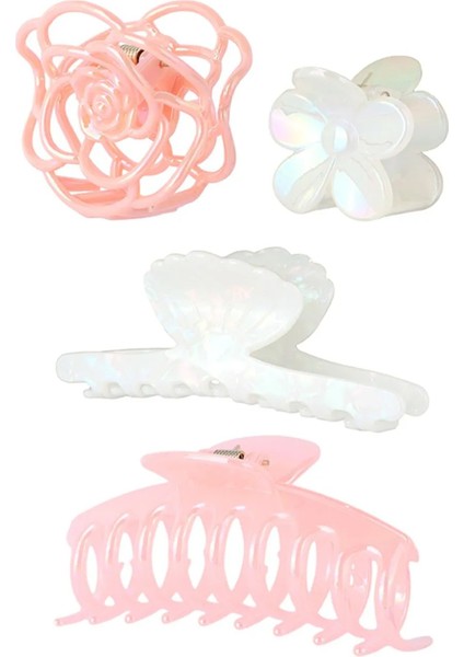 Çiçek Figürlü 4'lü Kıskaç Toka Seti fiyatları