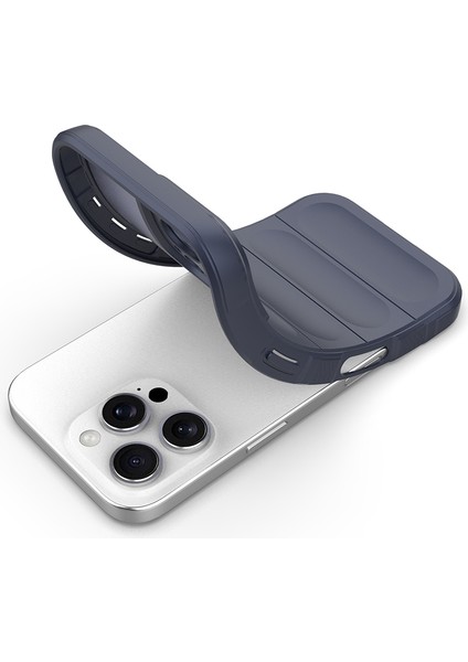 iPhone 16 Pro Max Uyumlu Kılıf Etnik Optimum Mat Kamera Korumalı Silikon Lacivert modelleri