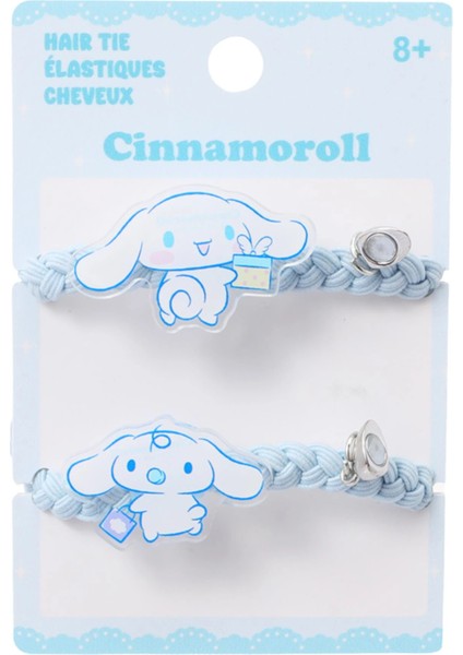 Sanrio Lisanslı Örgülü Saç Lastiği (2 Adet) - Kuromi - My Melody - Cinnamoroll