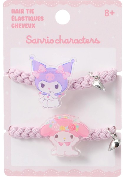 Sanrio Lisanslı Örgülü Saç Lastiği (2 Adet) - Kuromi - My Melody - Cinnamoroll modelleri