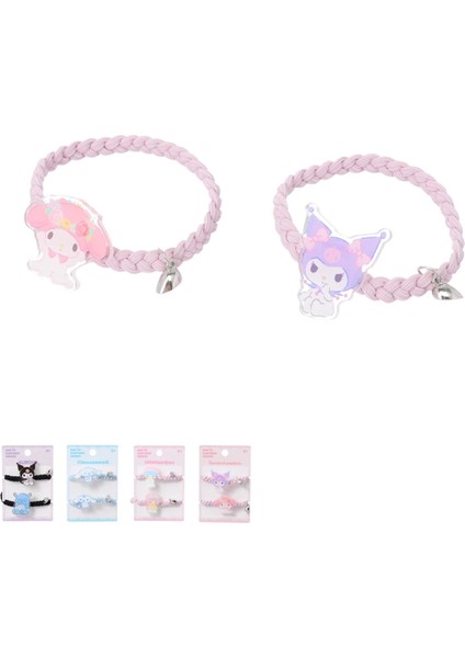 Sanrio Lisanslı Örgülü Saç Lastiği (2 Adet) - Kuromi - My Melody - Cinnamoroll indirimleri