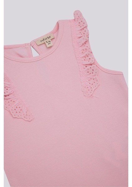 Bg Store Kız Bebek Pembe Body ve Şort Takımı