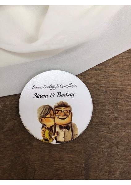 Ahşap Magnet 50 Adet Nikah Magneti Nişan Magneti Kına Magneti Söz Magneti Hediyelik
