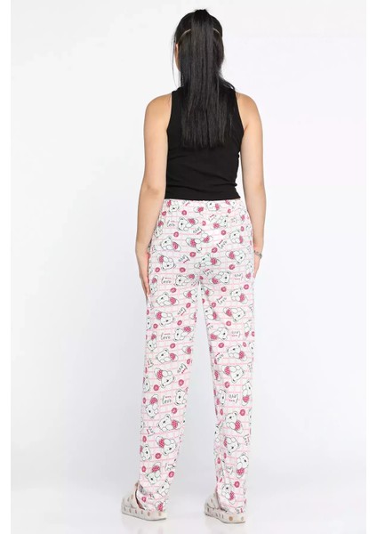 Kadın Beli Lastikli Desenli Pijama Altı