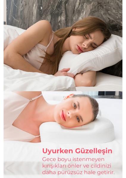 Lotus Beauty Pillow Kırışıklık Önleyici Ortopedik Güzellik Yastığı Ortopedik Yastık Hyaluronik Asit