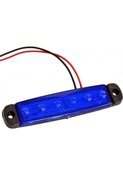 24V Parmak Lamba 6-Ledli Mavi (95*20 Mm)