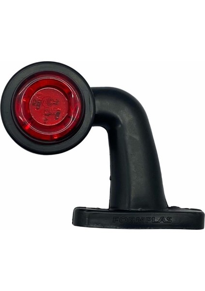 12V-24V Mini Boynuz Takoz Lambası Kısa Eğri (12 Ledli) Kırmızı-Beyaz