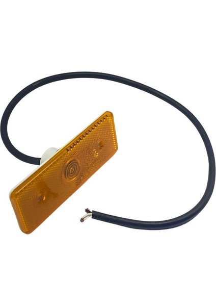 24V YAN SİNYAL LAMBASI SİDE MARKER (TEK LEDLİ) KABLOLU TURUNCU (120*45 MM)