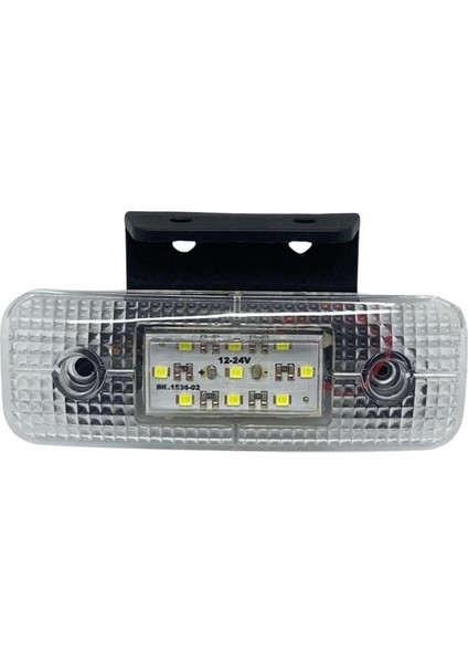 12V-24V Yan Sinyal Lambası Braketli Dorse Side Marker (9 Ledli) Beyaz Ym