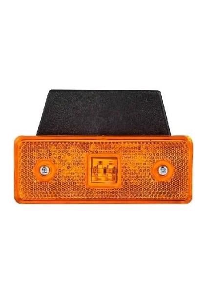 12V Yan Sinyal Lambası Dorse Side Marker Braketli (4 Ledli) Turuncu