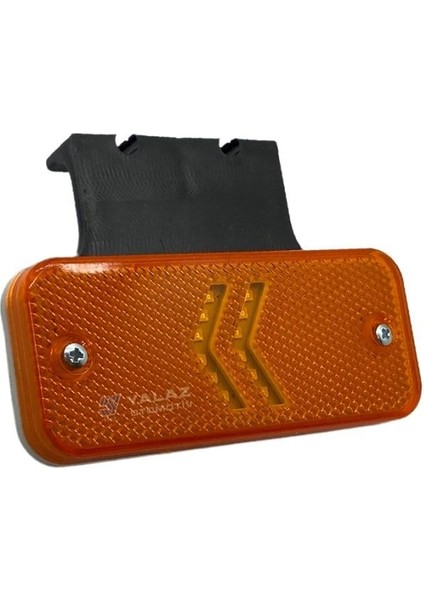 24V YAN SİNYAL LAMBASI DORSE SİDE MARKER SARI (12 LEDLİ-OK İŞARETLİ) (106*45 MM)
