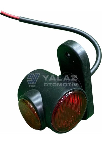 12V-30V Boynuz Takoz Lambası Kısa Sol (Ledli) Sarı-Kırmızı-Beyaz