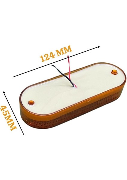 24V Yan Sinyal Lambası Dorse Side Marker Turuncu (Neon Ledli) (124*45 Mm) fiyatları