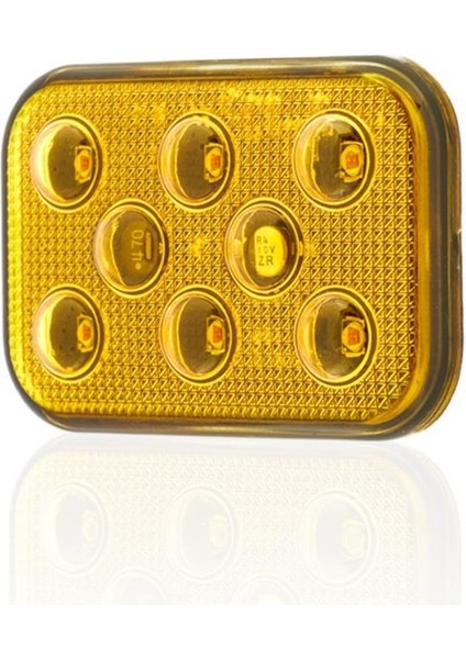 12V YAN SİNYAL LAMBASI 6-LEDLİ YAPIŞKANLI 3M BANTLI SU GEÇİRMEZ SARI (60*40 MM) modelleri