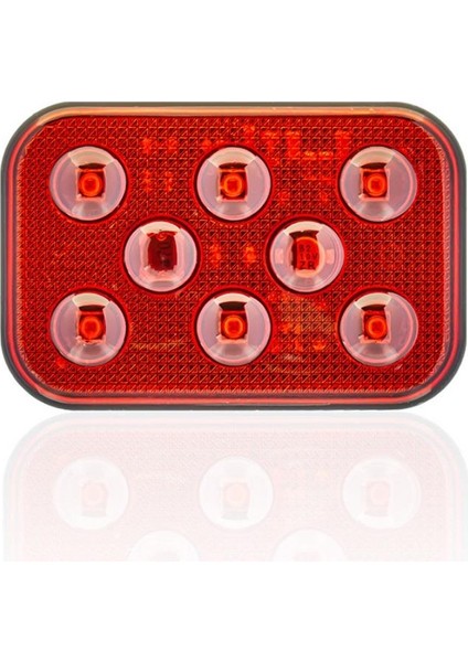12V İKAZ LAMBASI 6-LEDLİ YAPIŞKANLI 3M BANTLI SU GEÇİRMEZ KIRMIZI (60*40 MM) fiyatları