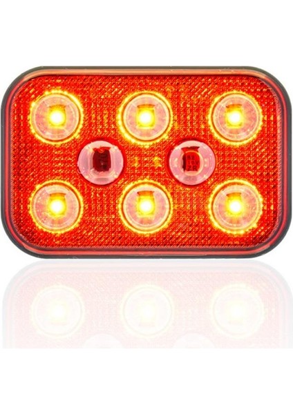 12V İKAZ LAMBASI 6-LEDLİ YAPIŞKANLI 3M BANTLI SU GEÇİRMEZ KIRMIZI (60*40 MM) modelleri