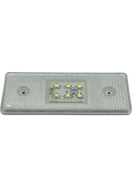24V Yan Sinyal Lambas Dorse Side Marker (6 Ledli) (Beyaz) (111*42 Mm)