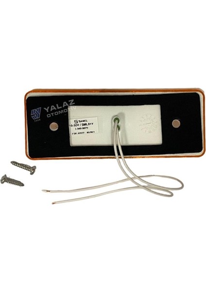 10V-30V YAN SİNYAL LAMBASI SİDE MARKER TURUNCU (TEK LEDLİ) (110*42 MM) (KABLOLU)