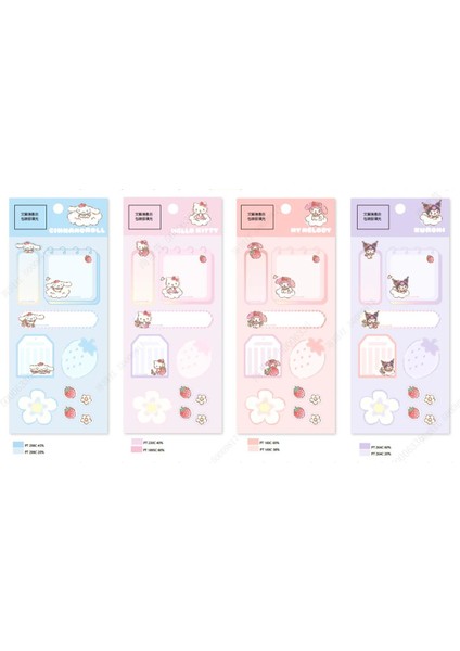 Sanrio Lisanslı Çilek Koleksiyonu Yapışkanlı Not Kağıdı