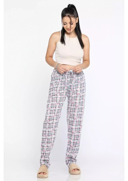 Kadın Beli Lastikli Desenli Pijama Altı