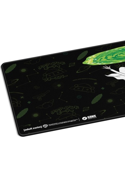 Hawk Rick And Morty Portal 90X40 Mouse Pad