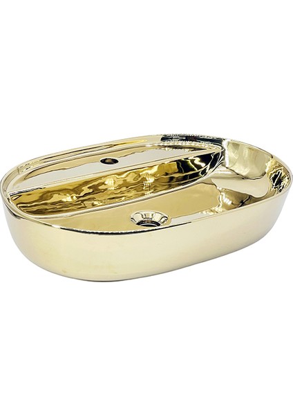 Rose & Gold Tezgah Üstü Seramik Çanak Lavabo