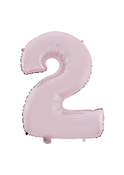 2 Rakam Mat Pembe Folyo Balon 26 Inç 66 cm
