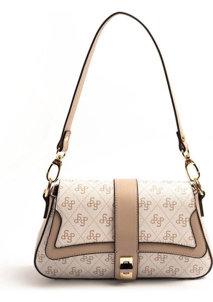 Kadın Çapraz Çanta 1177-46529 Sılver Polo Çapraz Bayan Çantası M178 Bej-Mat Kum