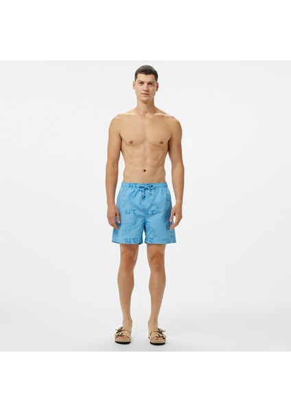 Unıted4 Classic Erkek Mavi Deniz Şortu