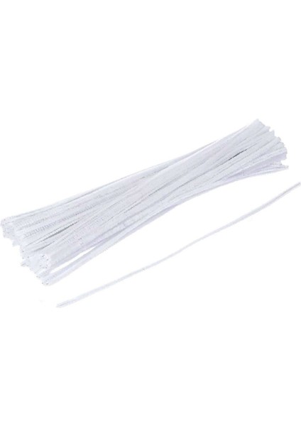 Beyaz Renkli Şönil, 25 Adet Eğitici Şönil Seti, Tüylü Tel, 30 Cm, Peluş Tel fiyatları