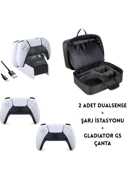 Playstation 5 Dijital Slim + 2 Dualsense + Siyah Playstation Çantası + Şarj Istasyonu fiyatları