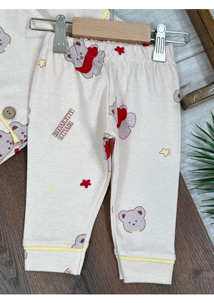Ayıcık Baskılı Unisex Bebek Pijama Takımı fırsatları
