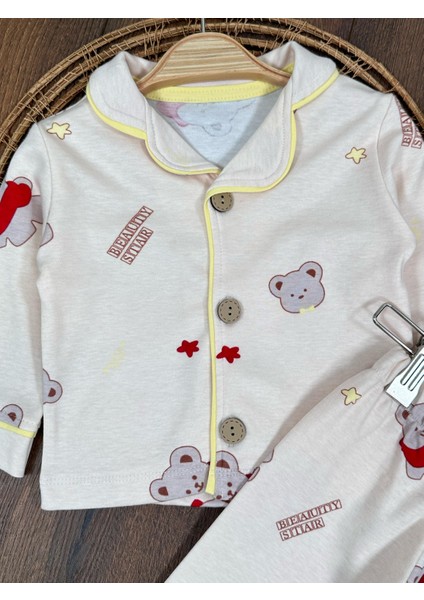 Ayıcık Baskılı Unisex Bebek Pijama Takımı indirimleri
